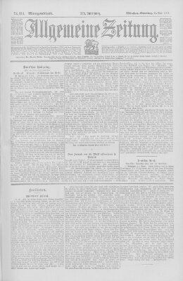 Allgemeine Zeitung Dienstag 22. April 1902