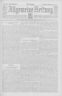 Allgemeine Zeitung Samstag 14. Juni 1902