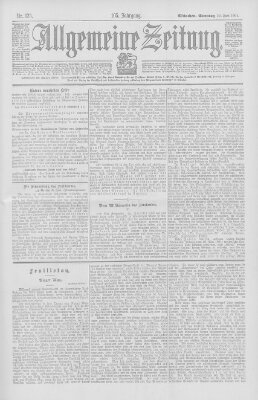 Allgemeine Zeitung Sonntag 29. Juni 1902