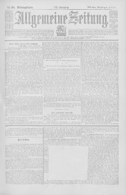 Allgemeine Zeitung Montag 14. Juli 1902