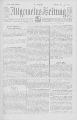 Allgemeine Zeitung Montag 21. Juli 1902