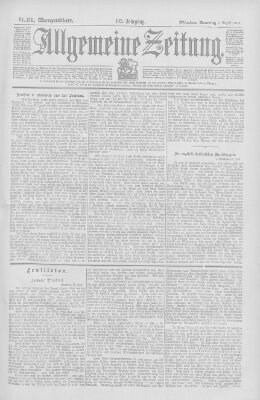 Allgemeine Zeitung Samstag 2. August 1902