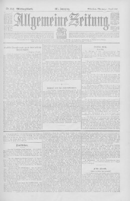 Allgemeine Zeitung Montag 4. August 1902