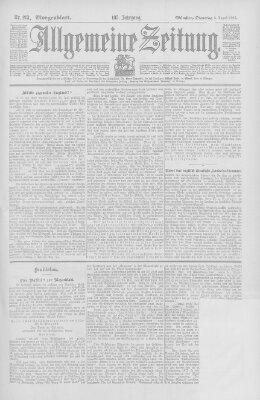 Allgemeine Zeitung Dienstag 5. August 1902