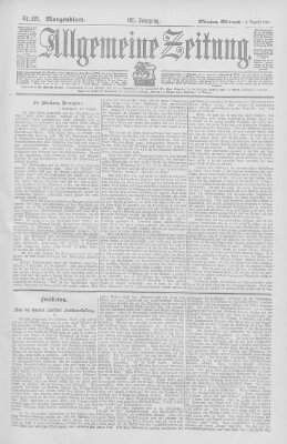 Allgemeine Zeitung Mittwoch 13. August 1902