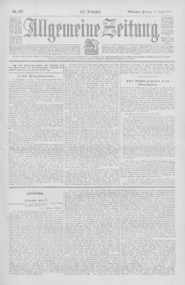 Allgemeine Zeitung Freitag 15. August 1902