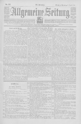 Allgemeine Zeitung Sonntag 17. August 1902