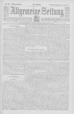 Allgemeine Zeitung Donnerstag 21. August 1902