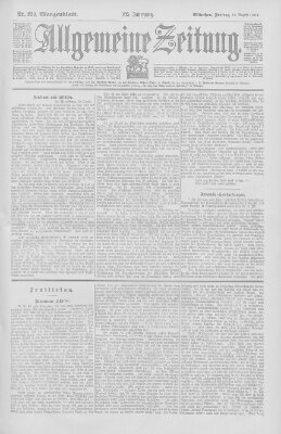 Allgemeine Zeitung Freitag 22. August 1902