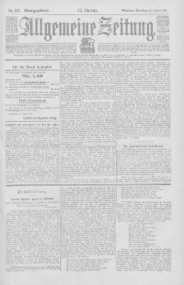 Allgemeine Zeitung Samstag 23. August 1902