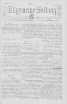 Allgemeine Zeitung Montag 25. August 1902