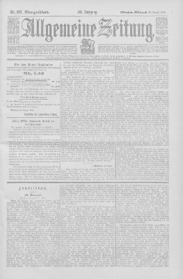 Allgemeine Zeitung Mittwoch 27. August 1902