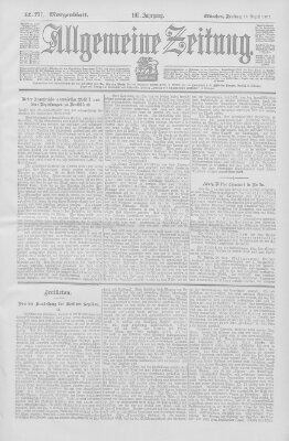 Allgemeine Zeitung Freitag 29. August 1902