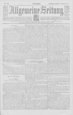 Allgemeine Zeitung Sonntag 14. September 1902