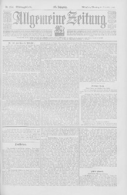 Allgemeine Zeitung Montag 15. September 1902