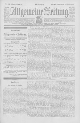 Allgemeine Zeitung Donnerstag 18. September 1902