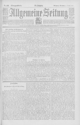 Allgemeine Zeitung Samstag 11. Oktober 1902