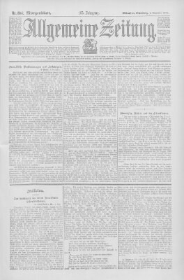 Allgemeine Zeitung Dienstag 4. November 1902