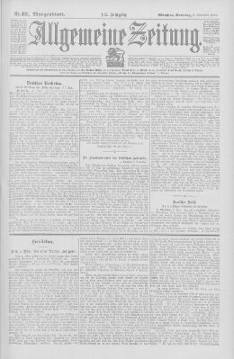 Allgemeine Zeitung Samstag 8. November 1902