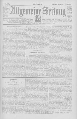 Allgemeine Zeitung Sonntag 9. November 1902