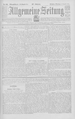 Allgemeine Zeitung Montag 10. November 1902