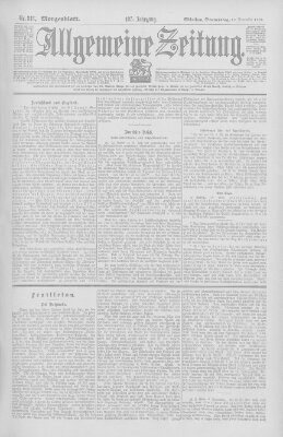 Allgemeine Zeitung Donnerstag 13. November 1902