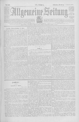 Allgemeine Zeitung Sonntag 23. November 1902