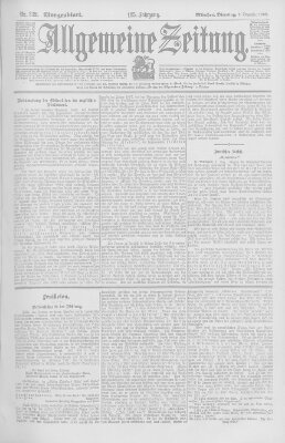 Allgemeine Zeitung Dienstag 2. Dezember 1902