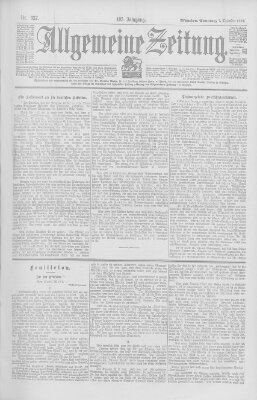 Allgemeine Zeitung Sonntag 7. Dezember 1902