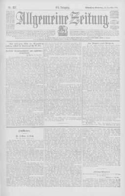 Allgemeine Zeitung Sonntag 28. Dezember 1902