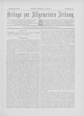 Allgemeine Zeitung Mittwoch 8. Januar 1902