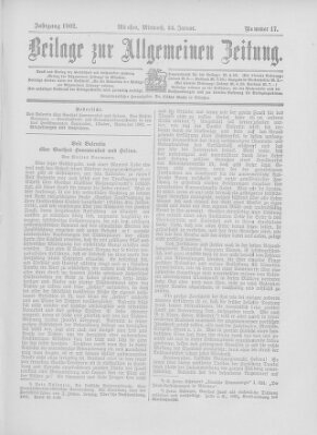 Allgemeine Zeitung Mittwoch 22. Januar 1902