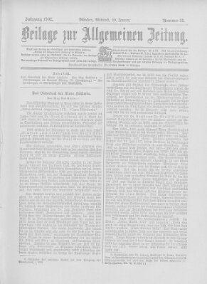 Allgemeine Zeitung Mittwoch 29. Januar 1902