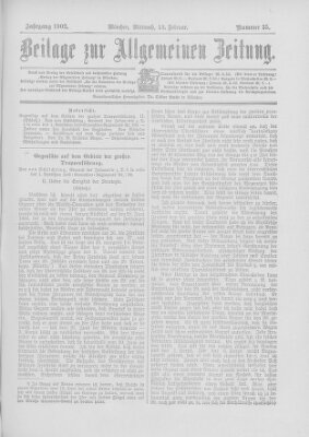 Allgemeine Zeitung Mittwoch 12. Februar 1902