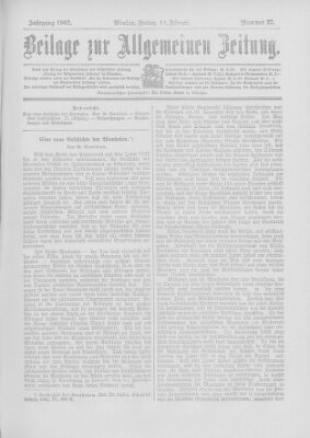 Allgemeine Zeitung Freitag 14. Februar 1902