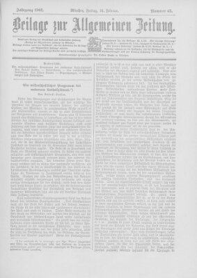 Allgemeine Zeitung Freitag 21. Februar 1902