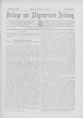 Allgemeine Zeitung Mittwoch 26. Februar 1902