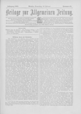 Allgemeine Zeitung Donnerstag 27. Februar 1902