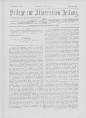 Allgemeine Zeitung Dienstag 8. April 1902