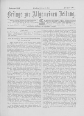 Allgemeine Zeitung Freitag 9. Mai 1902