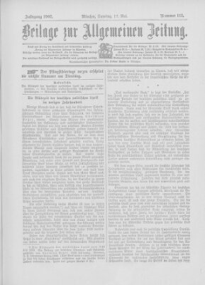 Allgemeine Zeitung Samstag 17. Mai 1902