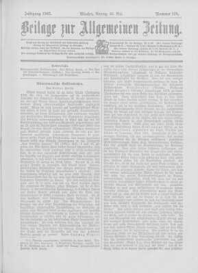 Allgemeine Zeitung Montag 26. Mai 1902