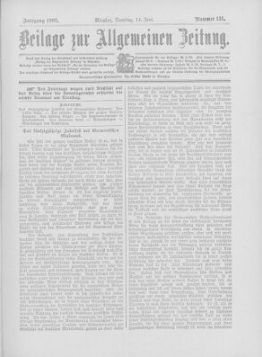 Allgemeine Zeitung Samstag 14. Juni 1902