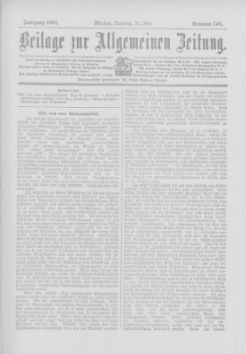 Allgemeine Zeitung Samstag 21. Juni 1902