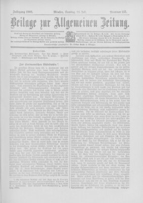 Allgemeine Zeitung Samstag 12. Juli 1902