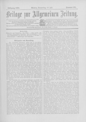 Allgemeine Zeitung Donnerstag 17. Juli 1902