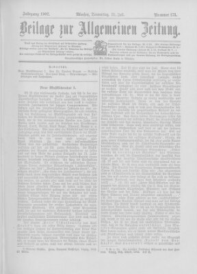 Allgemeine Zeitung Donnerstag 31. Juli 1902