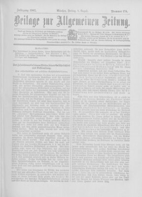 Allgemeine Zeitung Freitag 1. August 1902