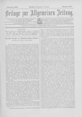 Allgemeine Zeitung Samstag 23. August 1902