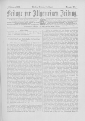 Allgemeine Zeitung Mittwoch 27. August 1902